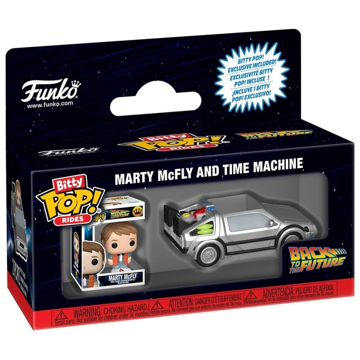 Funko Pop Bitty Back to The Future Marty with Time Machine