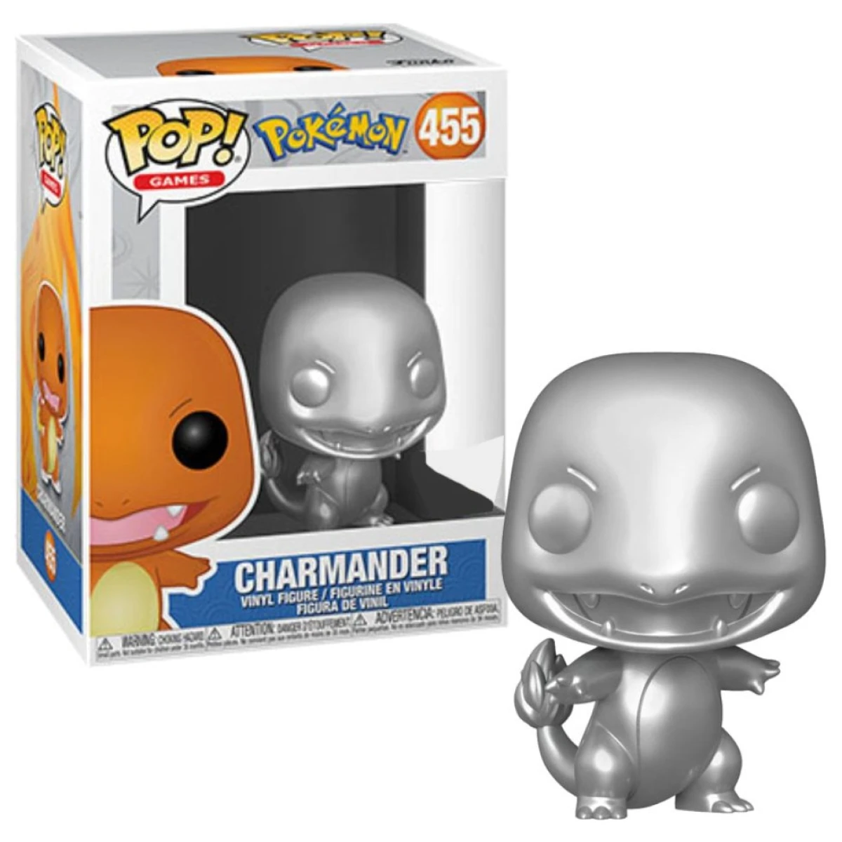 Funko Pop Pokemon Charmander (Silver Metallic)
