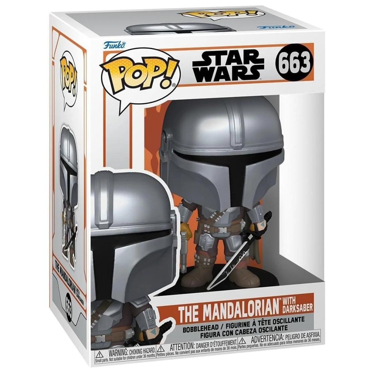 Funko Pop Star Wars The Mandalorian With Darksaber
