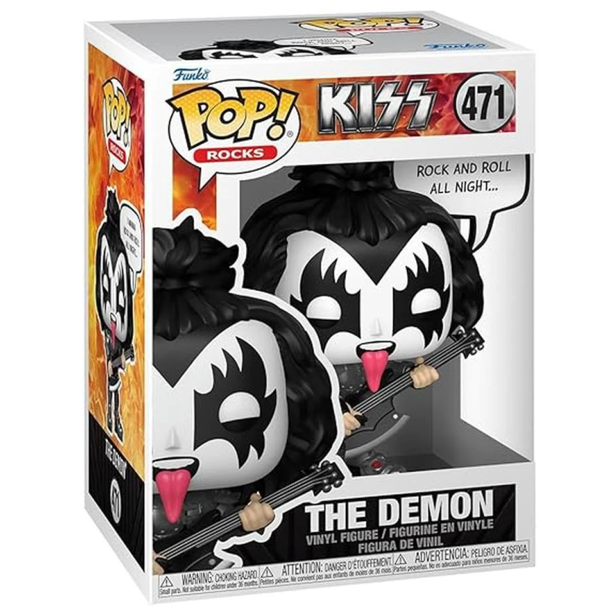 Funko Pop The Demon (Rock and Roll All Nite) KISS Sayings