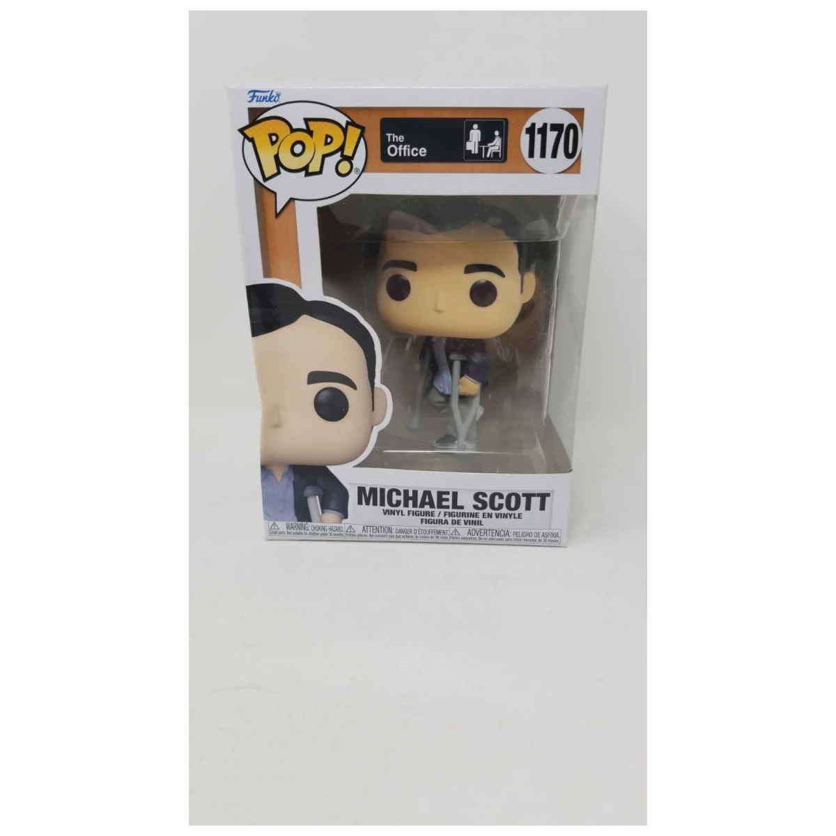 Funko Pop The Office Michael Standing with Crutches Caja Detalle