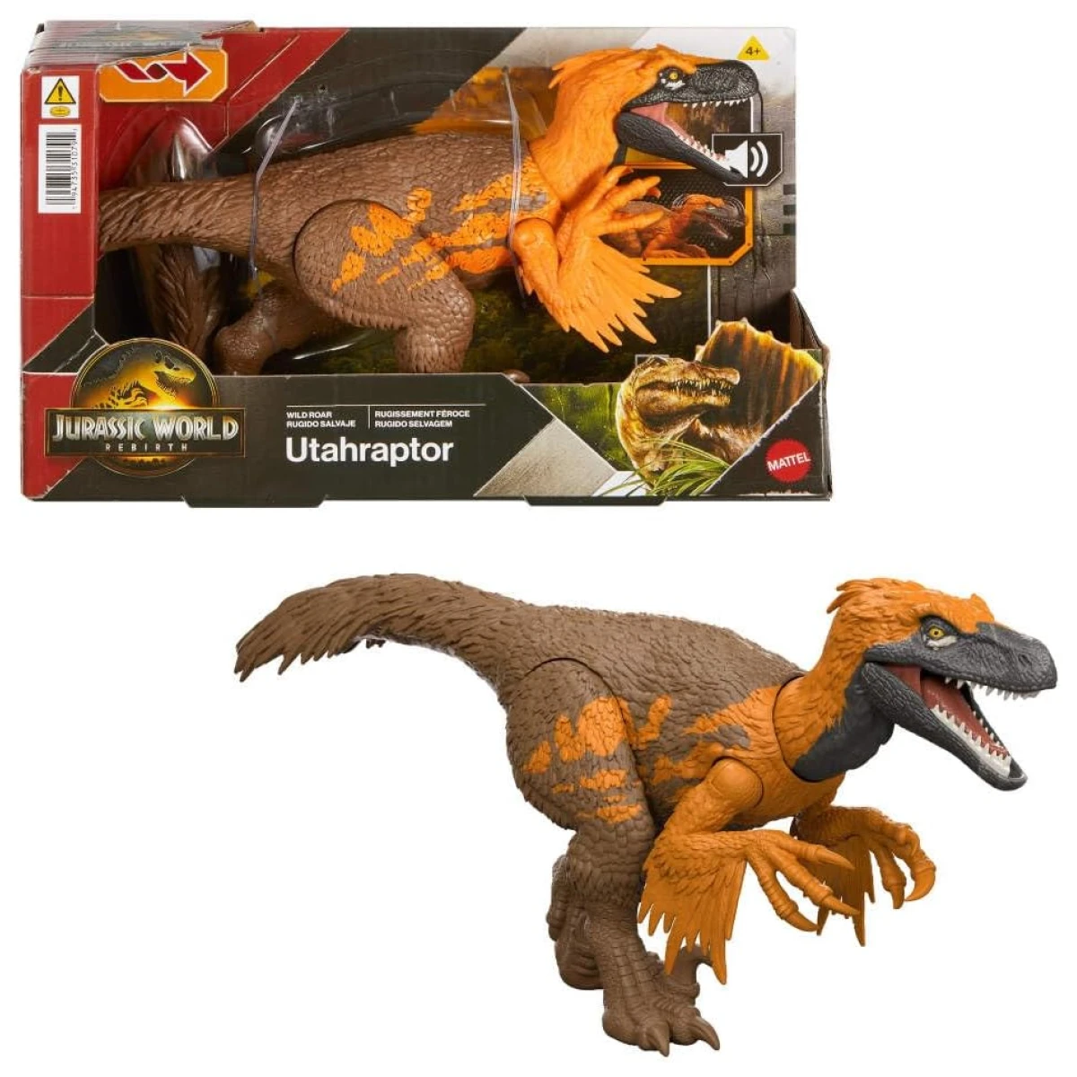 Jurassic World Rebirth Wild Roar Utahraptor