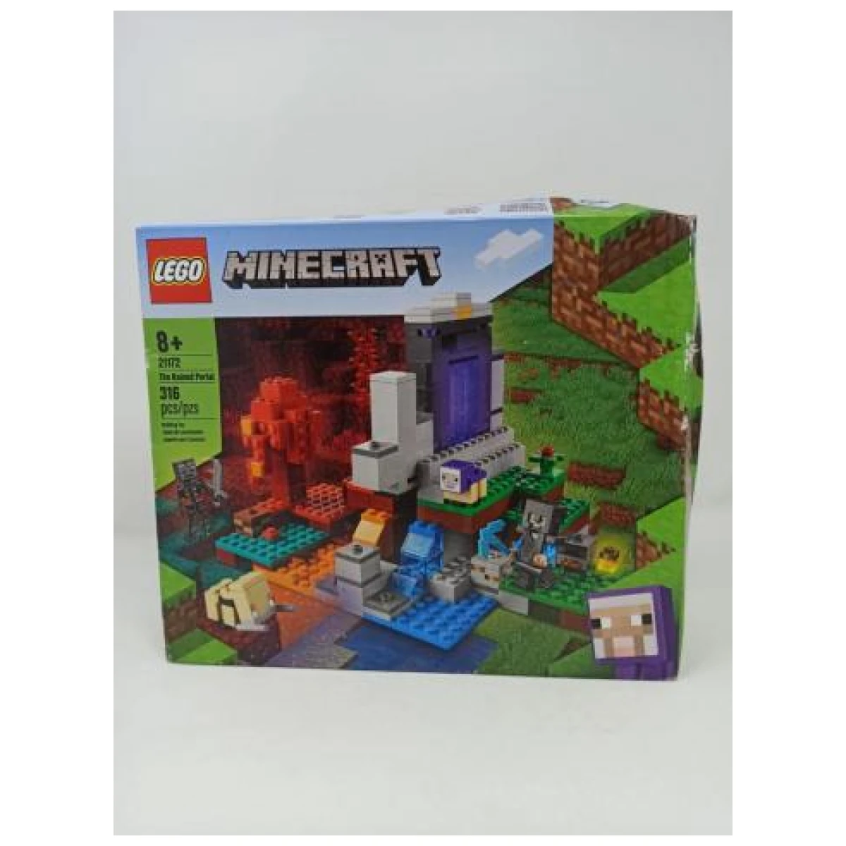 LEGO 21172 Minecraft The Ruined Portal caja dañada