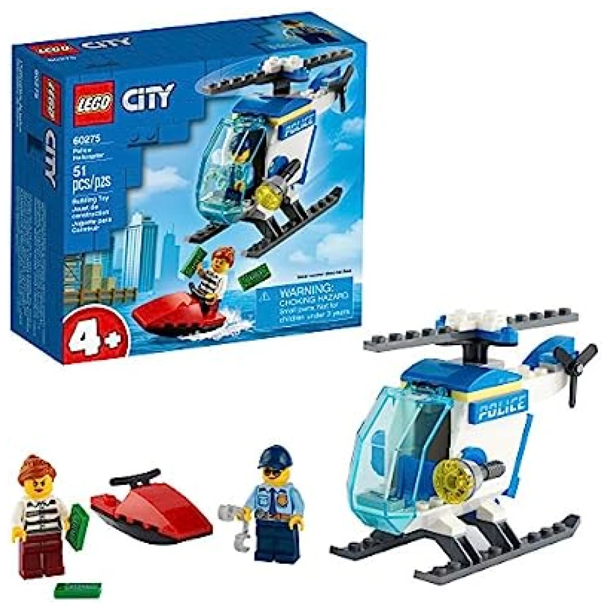 LEGO City Police Helicopter 60275 (51 Pcs)