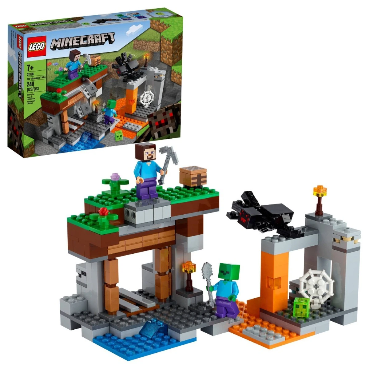 LEGO Minecraft The Abandoned Mine 21166 Zombie Cave 248 Pcs