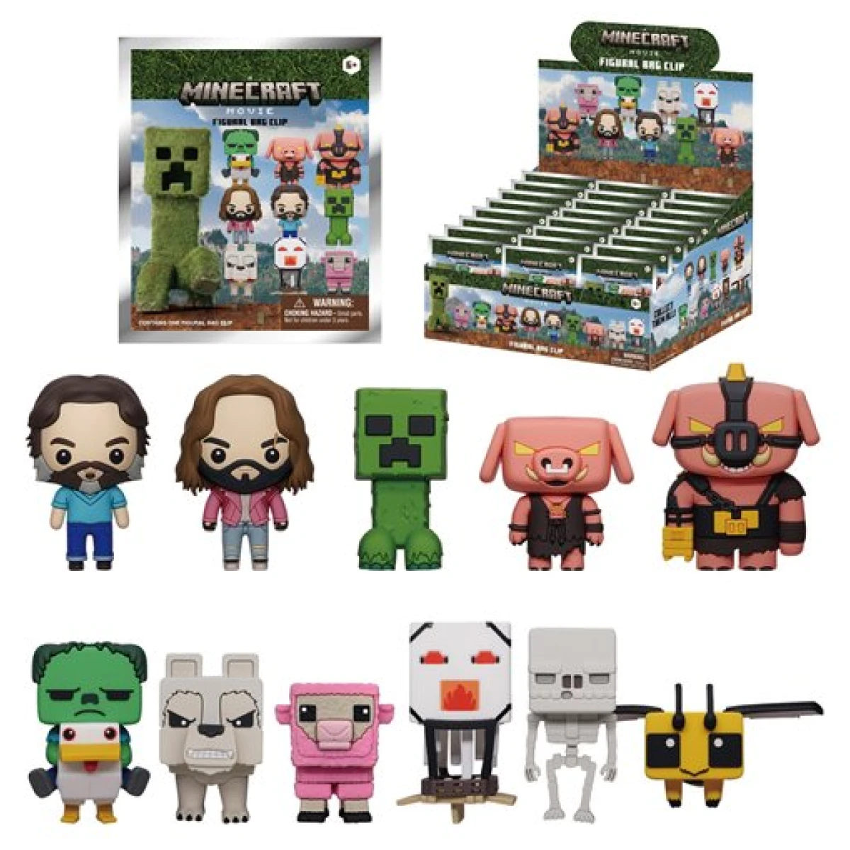 Llavero Monogram A Minecraft Movie 3D Figura Al Azar Original