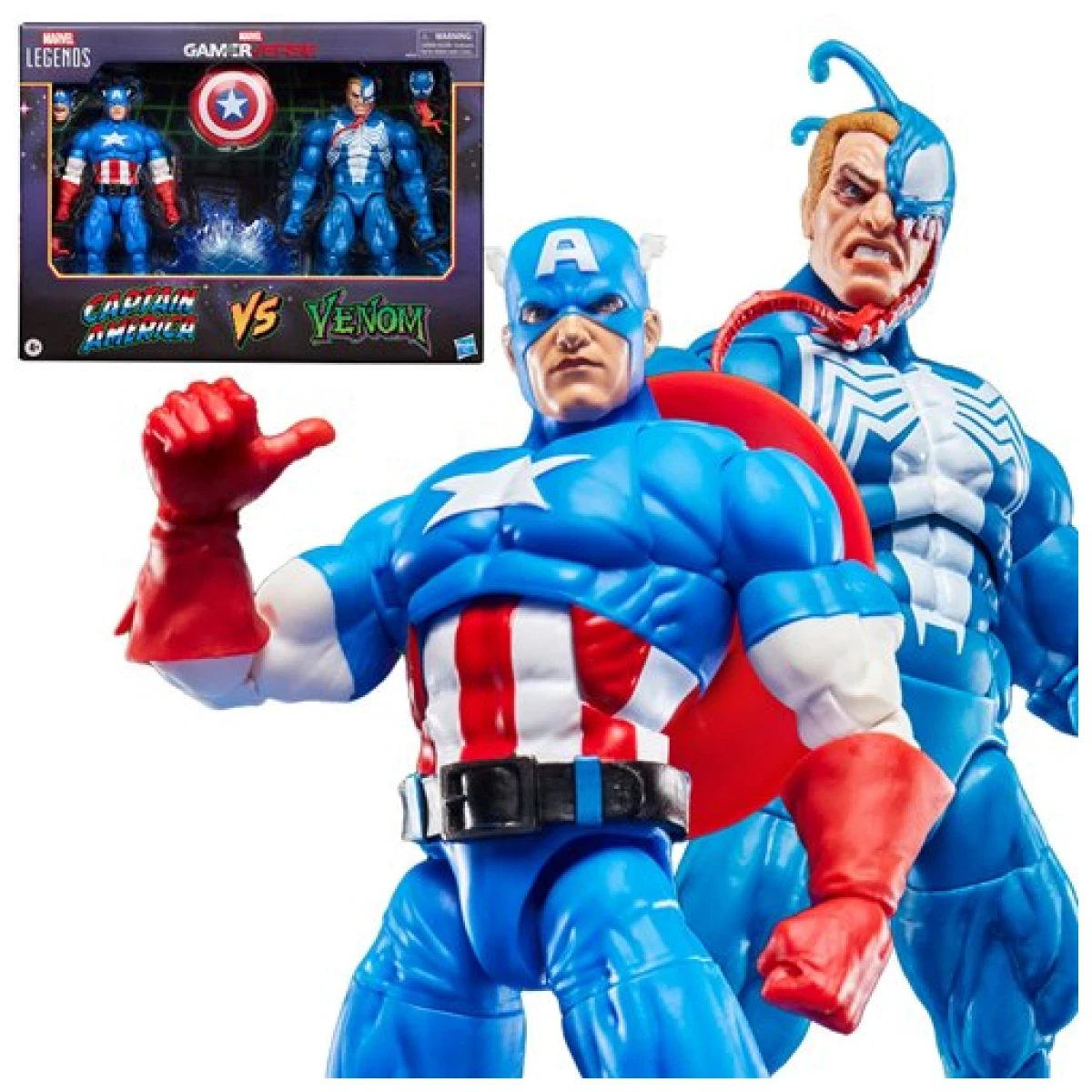 Marvel Legends Series Gamerverse Captain America vs. Venom 6-Inch Action Figures