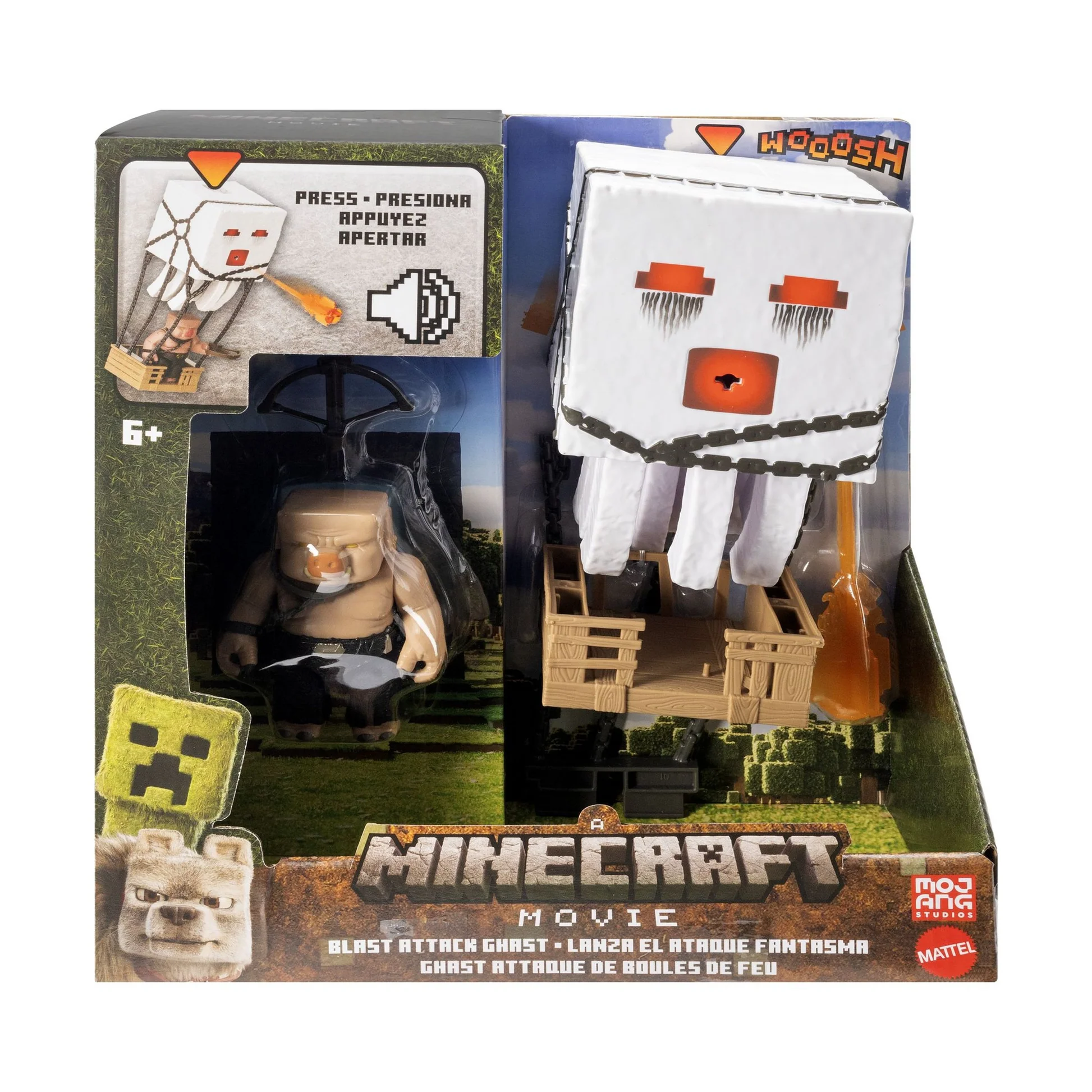 Minecraft Movie Set Blast Attack Ghast with Lights Sounds