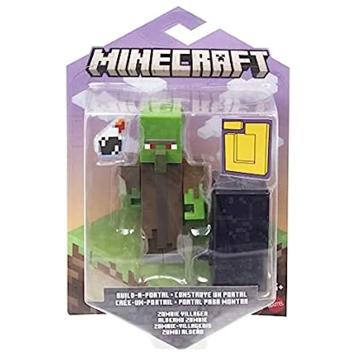 Minecraft Zombie Aldeano 8Cm Build-a-Portal Original