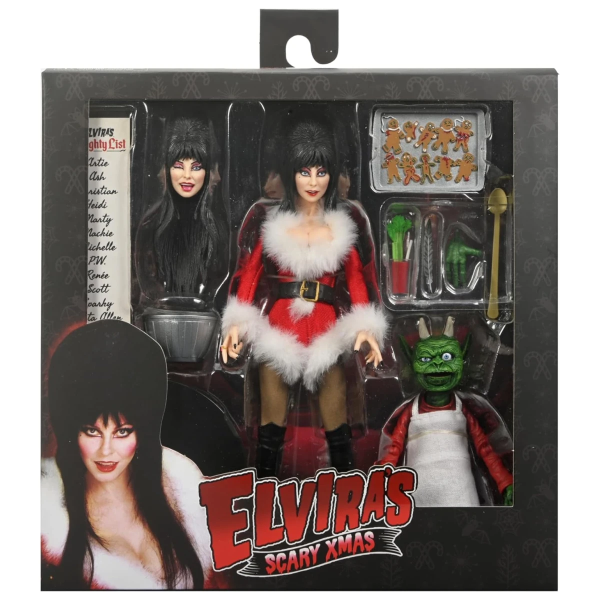 NECA Elvira Very Scary Xmas 8 inch Clothed