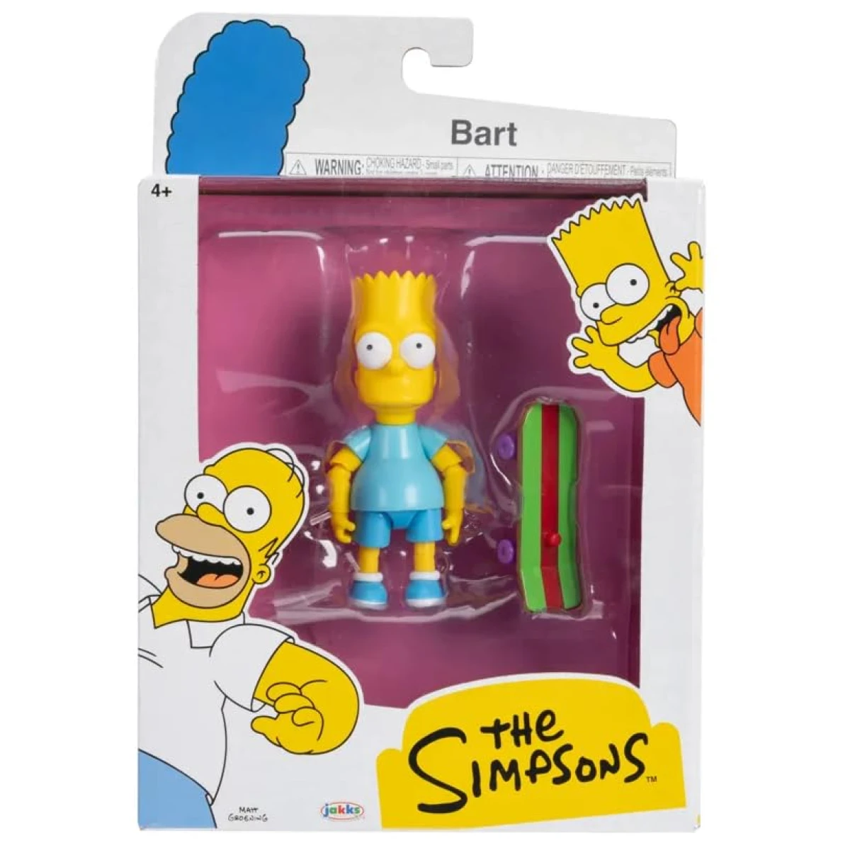 Simpsons Bart with Blue Shirt and Skateboard Escala 12cm