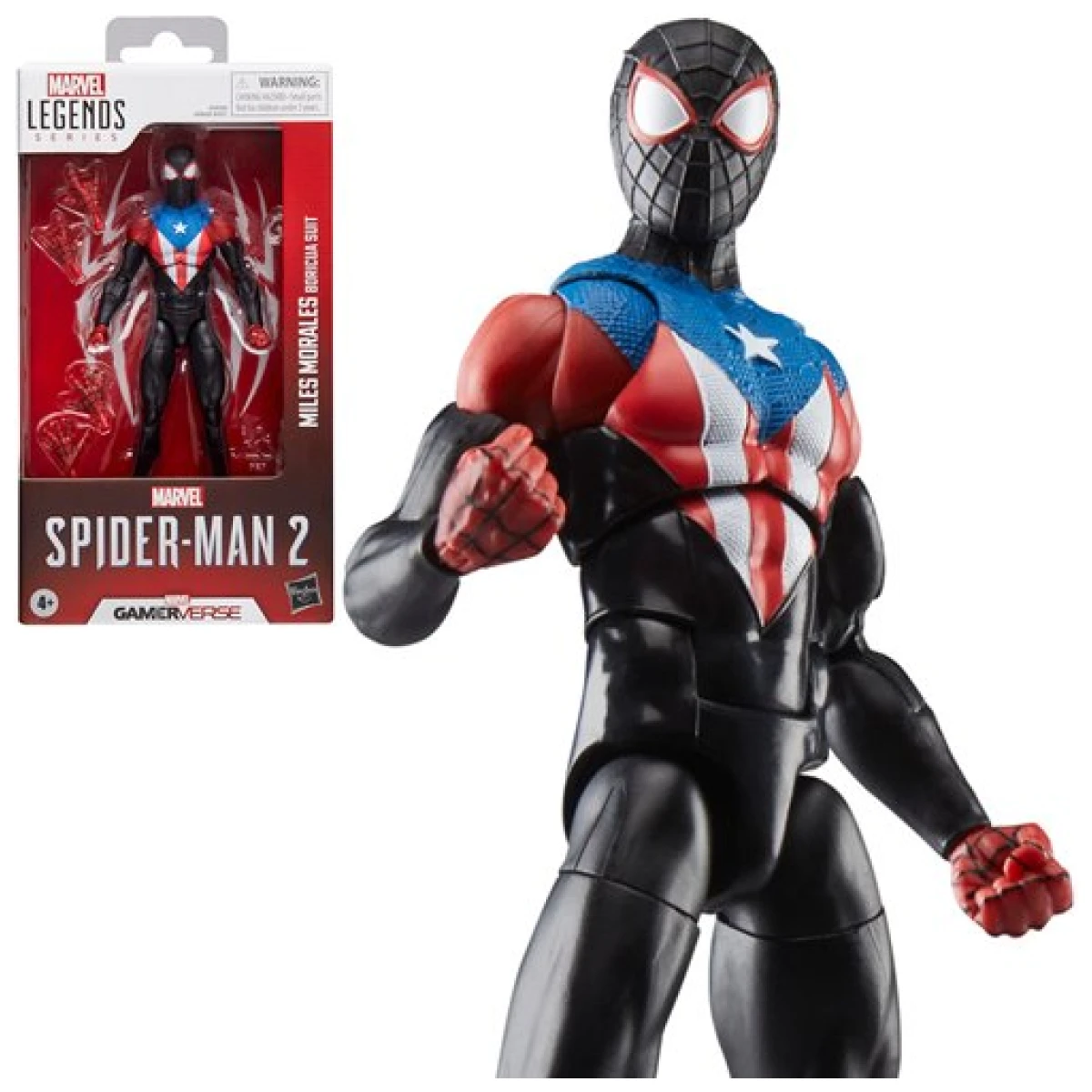 Spider-Man Marvel Legends Series Gamerverse Miles Morales Boricua Suit 6-Inch Action Figure