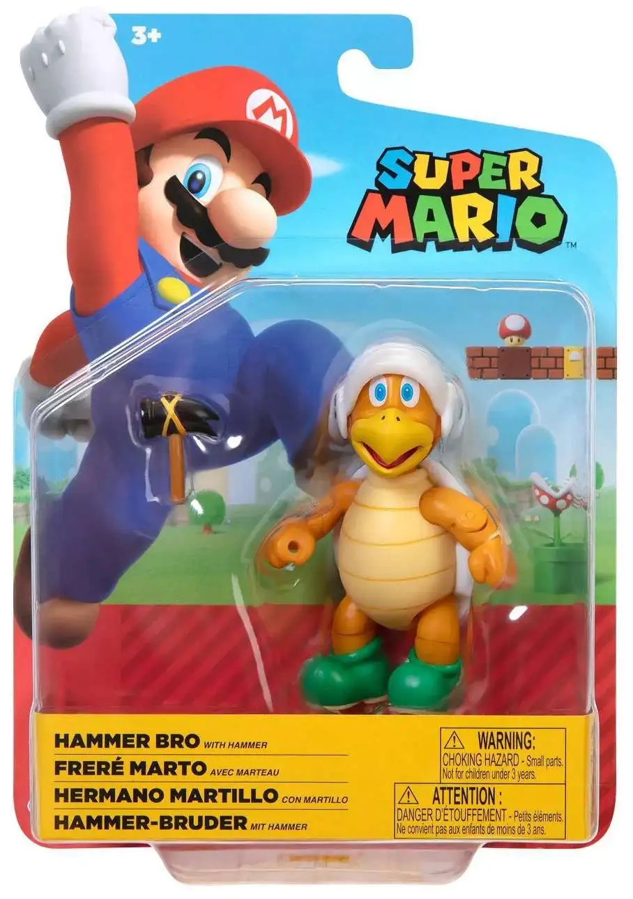 Super Mario Hammer Bro Con Martillo 10Cm Original