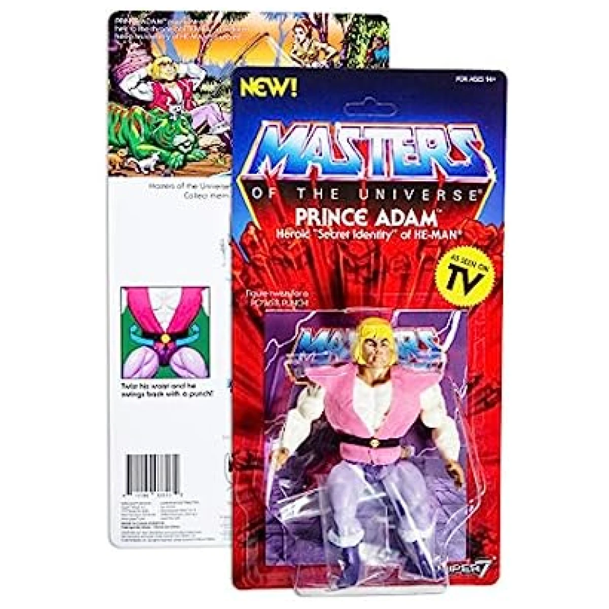 Super7 Masters of The Universe Vintage Prince Adam 14 cm