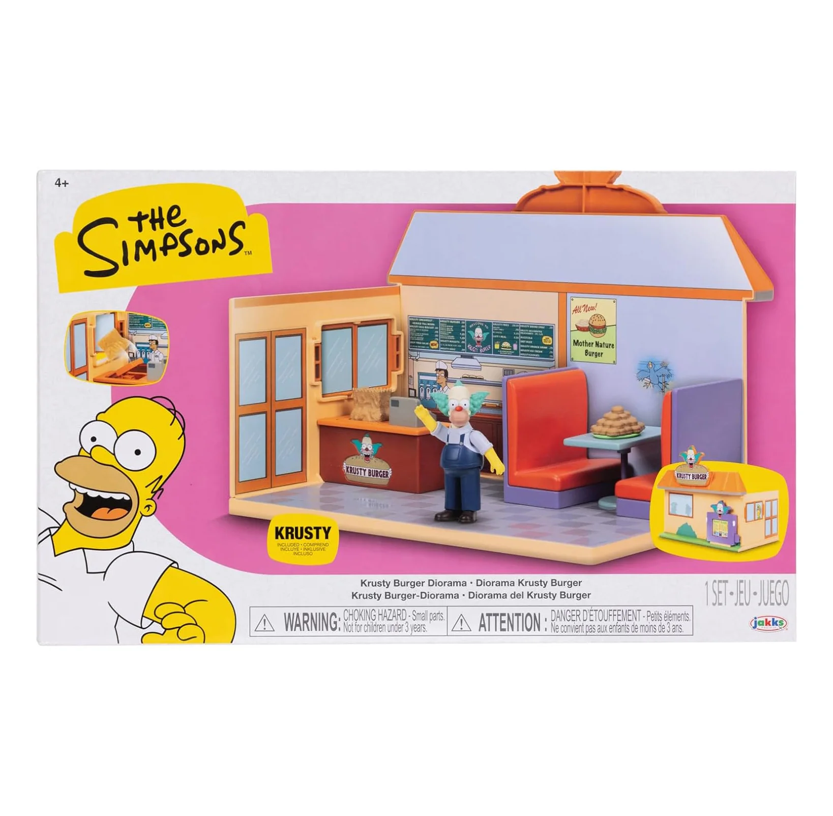 The Simpsons Krusty Burger Diorama Krusty Clown