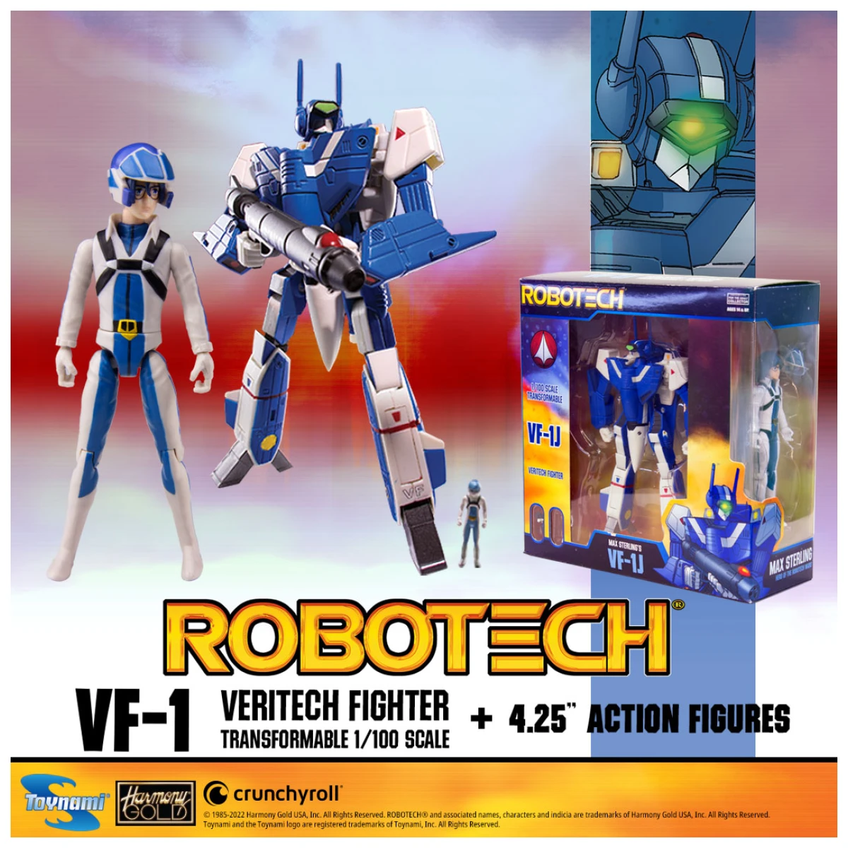 Tonami Robotech Max Sterling VF-1J Veritech Nave y Figura 4,25