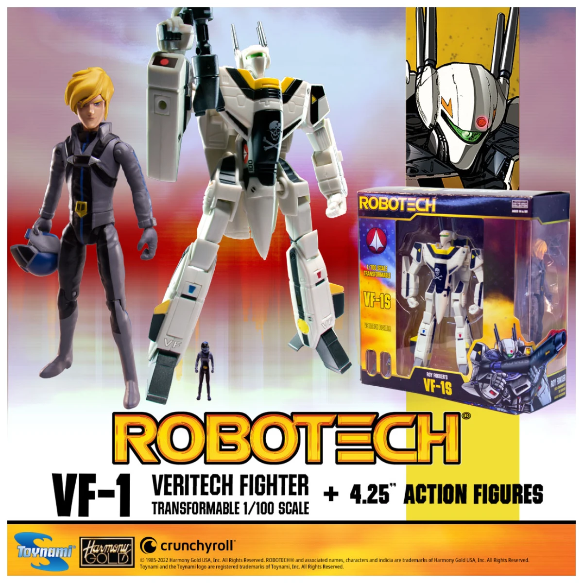 Tonami Robotech Roy Fokker VF-1J Veritech Nave y Figura 4,25