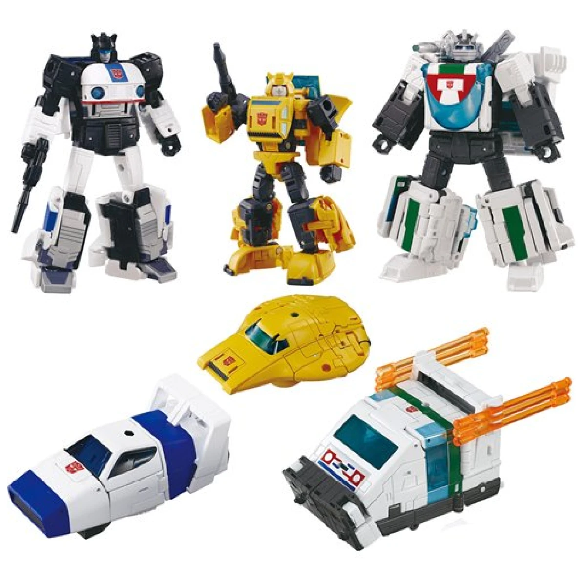 Transformers Takara Cybertron Chase Bumblebee Jazz Wheeljack
