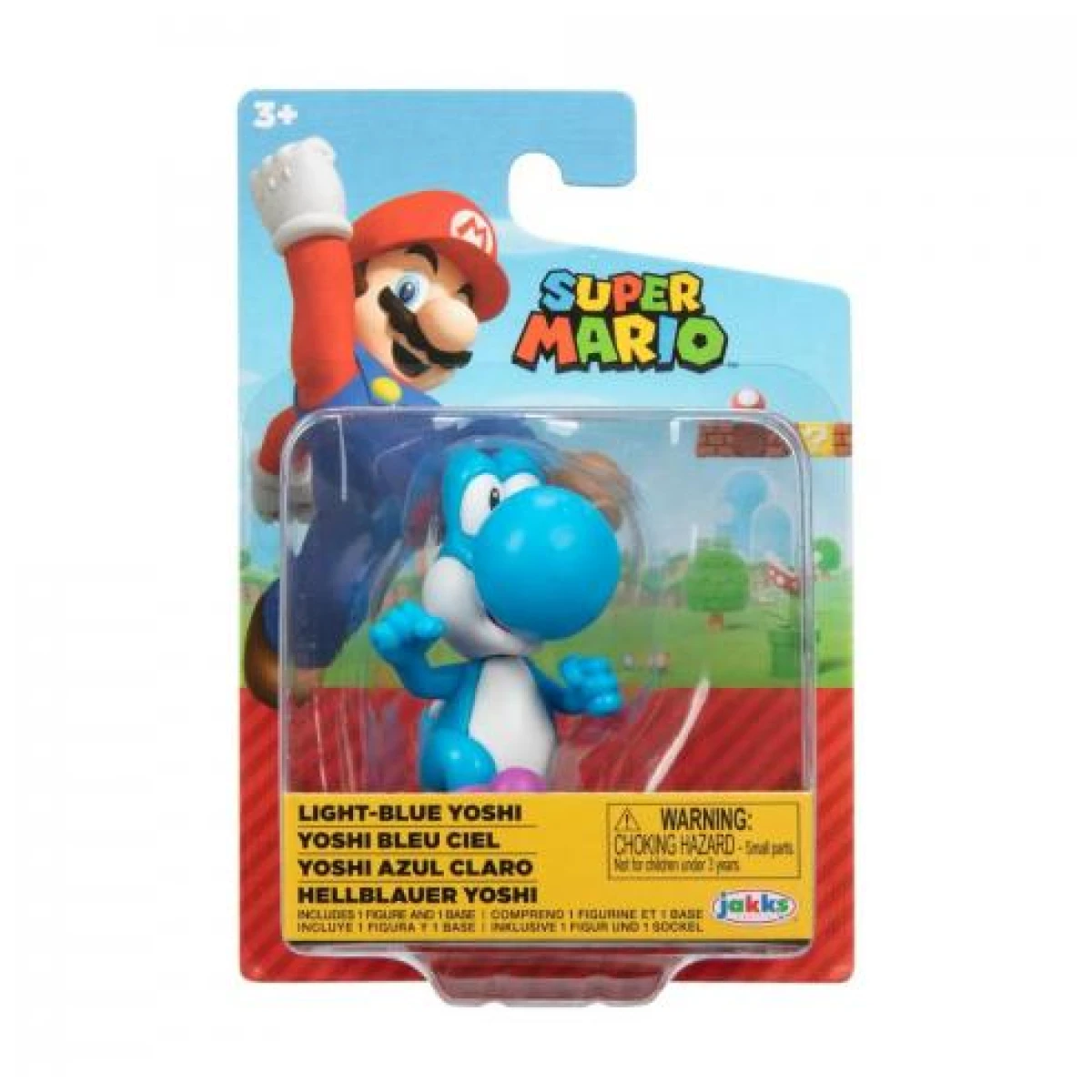 World of Nintendo Super Mario Light Blue Yoshi 6.5Cm Original